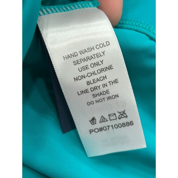 Kim Gravel x Swimsuit Womens Blue Rainbow Stripe Padded Tankini Shorts Size 14 - Picture 6 of 11